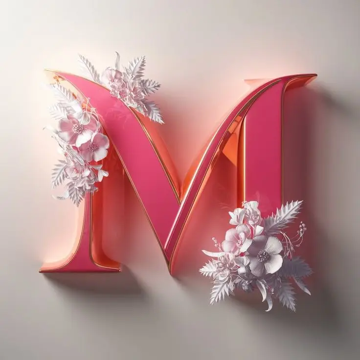 M-name-stylish-black-dp