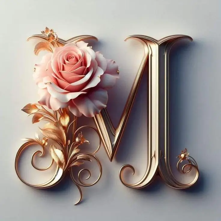 M-name-stylish-black-dp