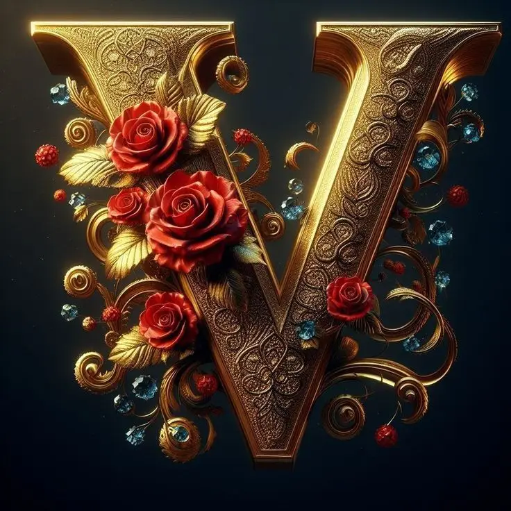 V-name-dp-stylish-download