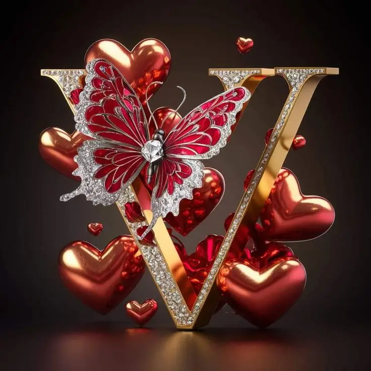 V-name-dp-stylish-wallpaper