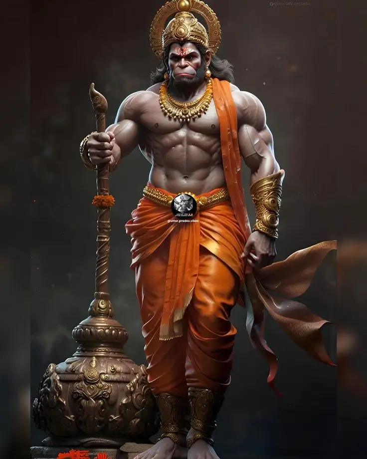 hanuman-ji-wallpaper-black-and-orange